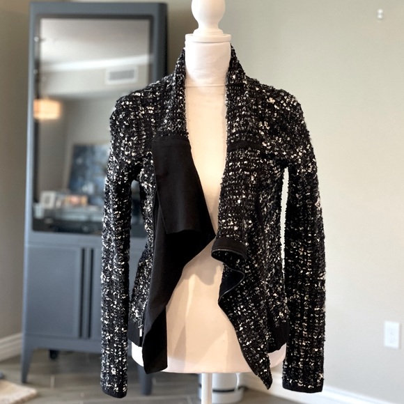 BCBG Small Black Tweed Jacket - Picture 4 of 4